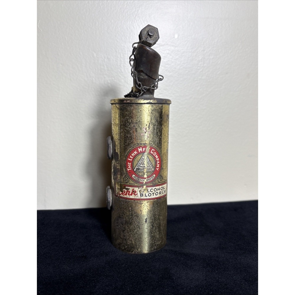 Vintage‎ LENK Mfg. Co. Brass Alcohol Blow Torch BLOTORCH Made in USA